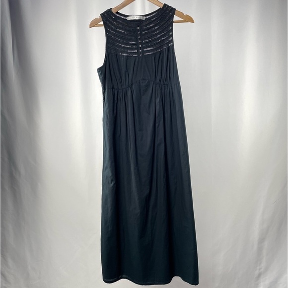 Susana Monaco Cotton Sleeveless Midi Dress‎ in Black Size 6 - Picture 1 of 4